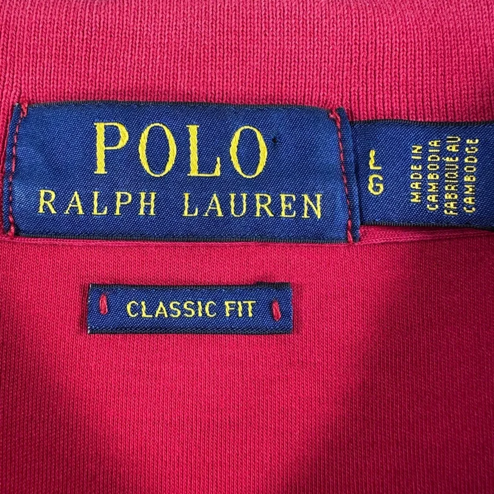 Polo Ralph Lauren Polo Shirt Mens L Large Red Classic Fit Short Sleeve Pony Logo